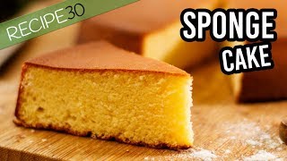 Classic Sponge Cake or Genoise the basic recipe with 4 ingredients [upl. by Ssecnirp]