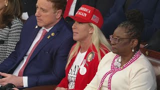 Marjorie Taylor Greene interrupts President Joe Biden during State of the Union [upl. by Luttrell57]