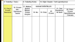 sigmaAkademi  Kontrol Planı Örneği APQP Kitabı [upl. by Evalyn422]