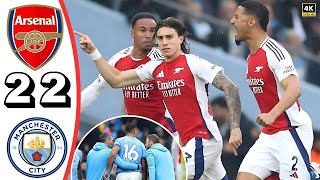 Manchester City  Arsenal 22 Highlights Premier League 202425 [upl. by Gisella317]