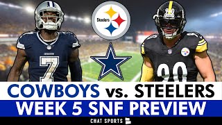 Dallas Cowboys vs Pittsburgh Steelers Injury Report Matchups Players To Watch Week 5 NFL Preview [upl. by Enaitsirhc]