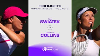 Iga Swiatek vs Danielle Collins  2024 Indian Wells Round 2  WTA Match Highlights [upl. by Ellennahc]