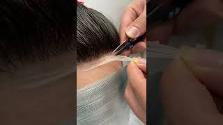 wig replacement hairline repair custom wig customhairline haircut barbershop hairstyle hair [upl. by Anirol]