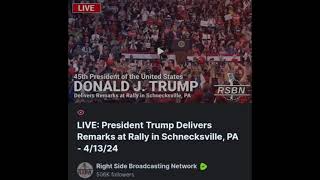 President Trump Rally in Schnecksville PA 41324 quotListen for the Sound of the Trumpets and Godquot [upl. by Yerffej]