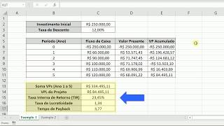 Cálculo do VPL TIR Lucratividade e Payback no Excel  Planilha Automatizada [upl. by Elehcir]