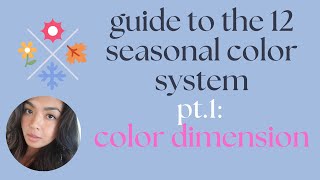 Guide to the 12 Seasonal Color System PART 1 Color Dimensions and the 4 and 12 Seasons [upl. by Matthiew381]