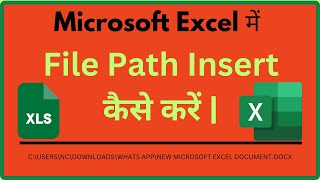 File Path in Excel  Insert File Name and File Location in MS EXCEL [upl. by Shelba]