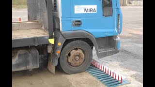 Crash Tested Tyre Killer Model D100 at HORIBA MIRA UK [upl. by Muldon]