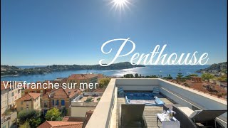 Penthouse avec terrasse vue mer à Villefranche sur mer proche plage et village 3 chambres en suite [upl. by Garwood]