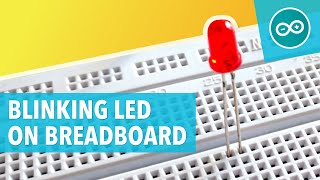 BLINKING LED ON BREADBOARD  Arduino tutorial 2 [upl. by Orlantha660]