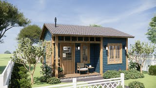 30 sqm 5x6 m Tiny House Design 16x19 [upl. by Stovall]