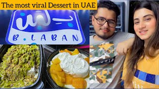 Finally trying the most viral Egyptian Dessert in UAE  B Laban [upl. by Harpp]