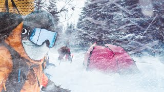 Highlights Version  Winter Camping in a Snow Storm BLIZZARD Solo Tent Camp in the North [upl. by Ledarf]