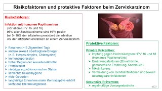 Risikofaktoren und protektive Faktoren beim Zervixkarzinom  Strahlentherapie Prof Hilke Vorwerk [upl. by Clayson]