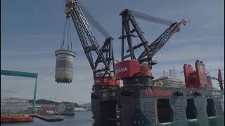 HEEREMA SLEIPNIR COMING BAGE WORLD SUBMERSION CRANE vessel😱😱WITH A JC PROJECT LODGING [upl. by Sinclair]