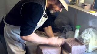 SIMON LEACH POTTERY  How to soften up clay thats too hard to throw [upl. by Madaras]