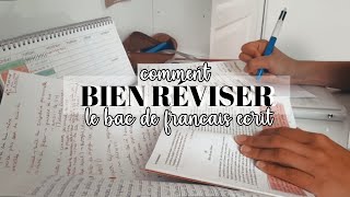 bac de français  comment bien réviser l’écrit  📝 [upl. by Ahselat]