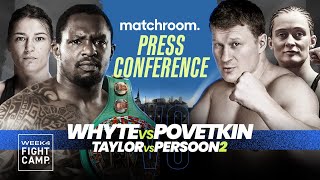 Fight Camp 4 Whyte vs Povetkin Taylor vs Persoon 2 amp undercard Press Conference [upl. by Nikolas7]