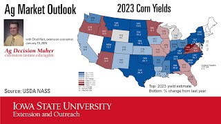 Ag Market Outlook January 15 2024 with Chad Hart Iowa State University Extension Economist [upl. by Adalie]