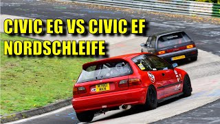 Civic EG vs Civic EF  Nurburgring TF [upl. by Cinom]