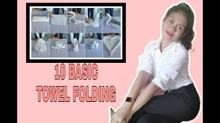 10 BASIC TOWEL FOLDING Housekeeping Laboratory pt 14 [upl. by Mac667]