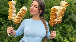 Quick and Easy Dinner on Fire l Cooking in Village ASMR [upl. by Duer]