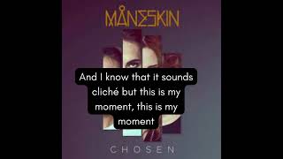 Måneskin Chosen Lyrics [upl. by Anitsugua]