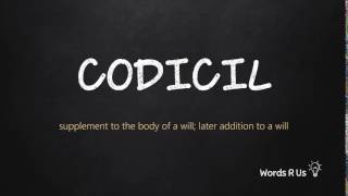 How to Pronounce CODICIL in American English [upl. by Gnut]