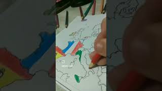 Desenhando Europa mapa Itália 🇮🇹 [upl. by Fiertz]