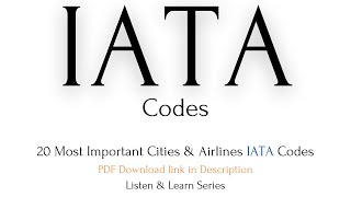 IATA Codes [upl. by Herv]