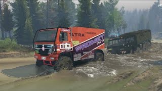 Tatra Dakar  A prueba Cruzando rio y remolcando [upl. by Beekman]