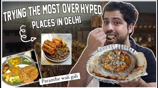 Trying The Most Hyped Food in Delhi Part3  Paranthe Wali Gali Mayapuri Famous Chole Kulche etc [upl. by Zingg]