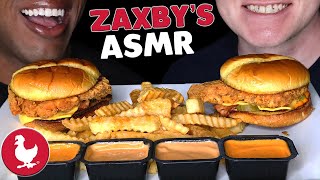 ASMR ZAXBYS SPICY SIGNATURE CLUB amp FRIES MUKBANG CHICKEN SANDWICH 먹방 [upl. by Mehalek]