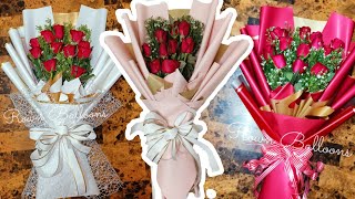 Simple Flower Rose Bouquet Tutorial [upl. by Yaron]