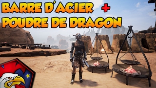 TUTO CONAN EXILES FR 5 Barre dacier  Poudre de Dragon [upl. by Stoat684]