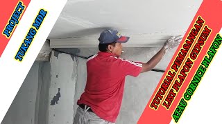 CARA MEMASANG CORNICE PLAFON GYPSUM [upl. by Ahtibat]