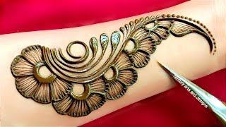 Very beautiful stylish front hand mehndi design  easy mehndi design  mehndi ka design  mehndi [upl. by Tortosa731]