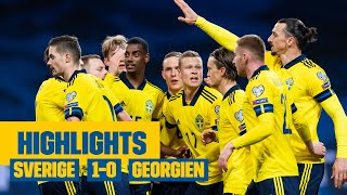 Highlights Sverige  Georgien  VMkval  Zlatan tillbaka i blågult [upl. by Nosyk]