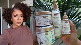 Keeping My Natural Hair Healthy With MOISTURE  African Pride Moisture Miracle Collection [upl. by Sall]