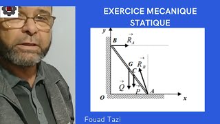 Video N°135 CALCUL DES REACTIONS SUR UNE ECHELLE EN EQUILIBRE STATIQUE [upl. by Yroffej]