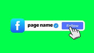 Green screen Facebook follow button animation ❌🔥no copyright and free download❌🔥 4K [upl. by Nolat]