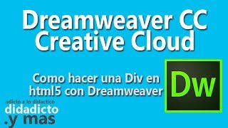 como hacer una div en html5 usando Dreamweaver CC [upl. by Katherina]