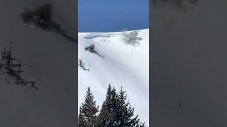 Ski Patrol Blows Dynamite to Prevent Avalanches  Park City Utah [upl. by Ycnan]