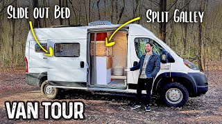 The CLEANEST Camper Van Build Ive EVER Toured [upl. by Sehcaep]