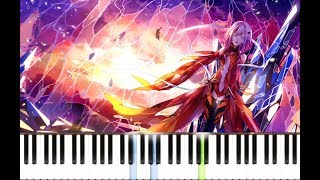 Guilty Crown  Krone Piano Tutorial Synthesia [upl. by Schacker634]