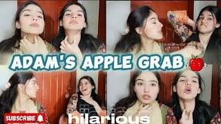 Adams apple grab challenge 😨part 2 muskan vlogs [upl. by Ludovick9]