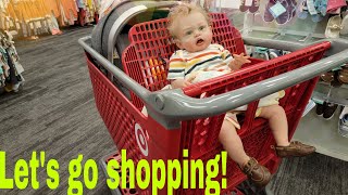 Shopping with Reborn Baby Outing with Reborn Toddler Doll Super Cute New Baby Clothes at Target [upl. by Paderna520]