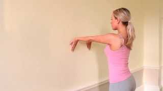 How to do a forearm flexor wall stretch both sides [upl. by Amiarom356]