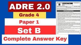 ADRE GRADE 4 ANSWER KEY  Paper 1  Complete Answer Key [upl. by Airrotal]