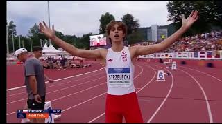 Stanisław Strzelecki złoty medal mistrzostw Europy do lat 18 w Bańskiej Bystrzycy w biegu na 400m [upl. by Welcher]